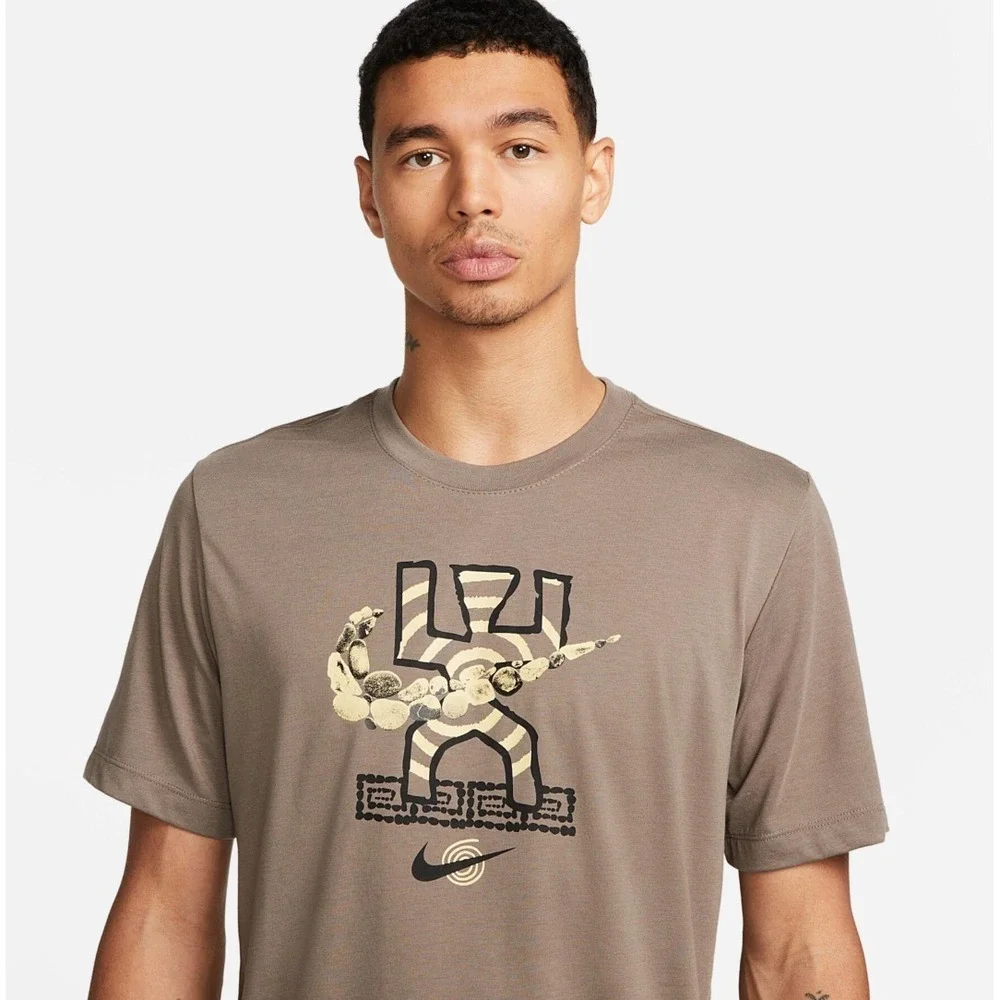 Nike Men's Dri-Fit T-Shirt Training‎ Activewear Basketball Performance, Grey